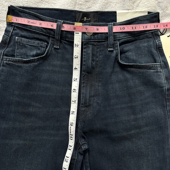 7 FOR ALL MANKIND Easy Fit Slim High Rise Dark Wash Denim Jeans--26 - Picture 15 of 16